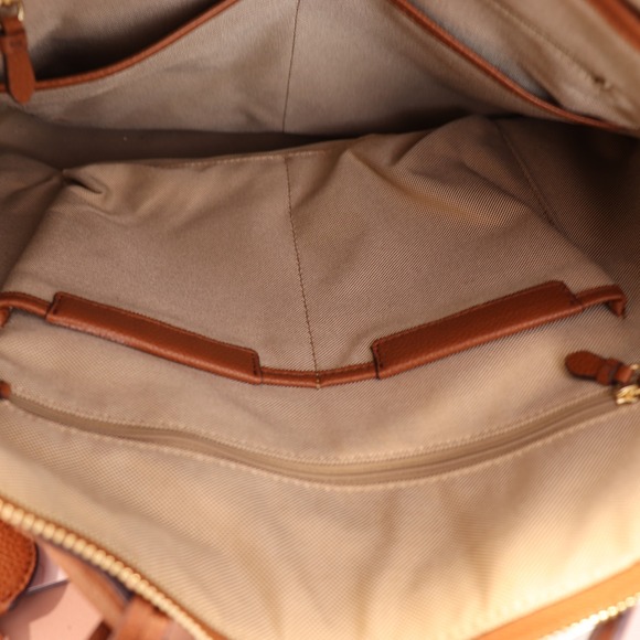 COLE HAAN Grand Series Leather Convertible Backpack Tote Bag Cognac Brown - Picture 6 of 6